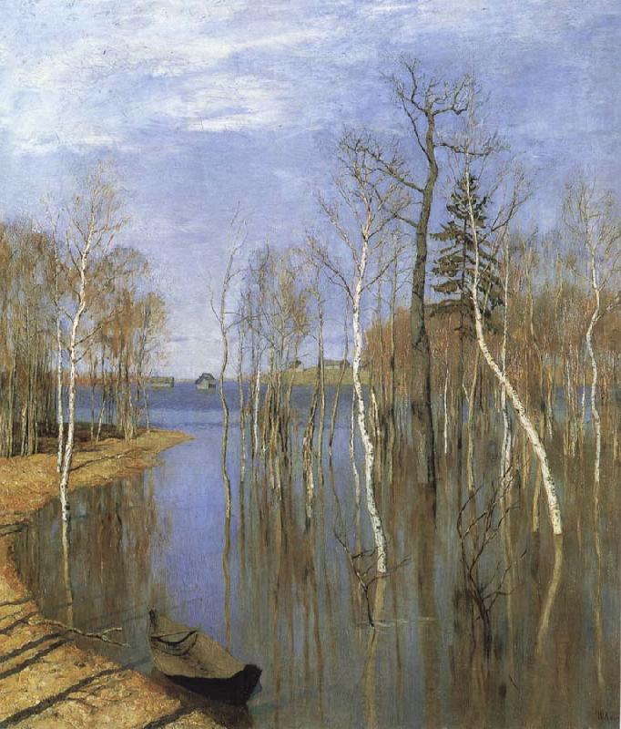 Fruhling, flood, Levitan, Isaak